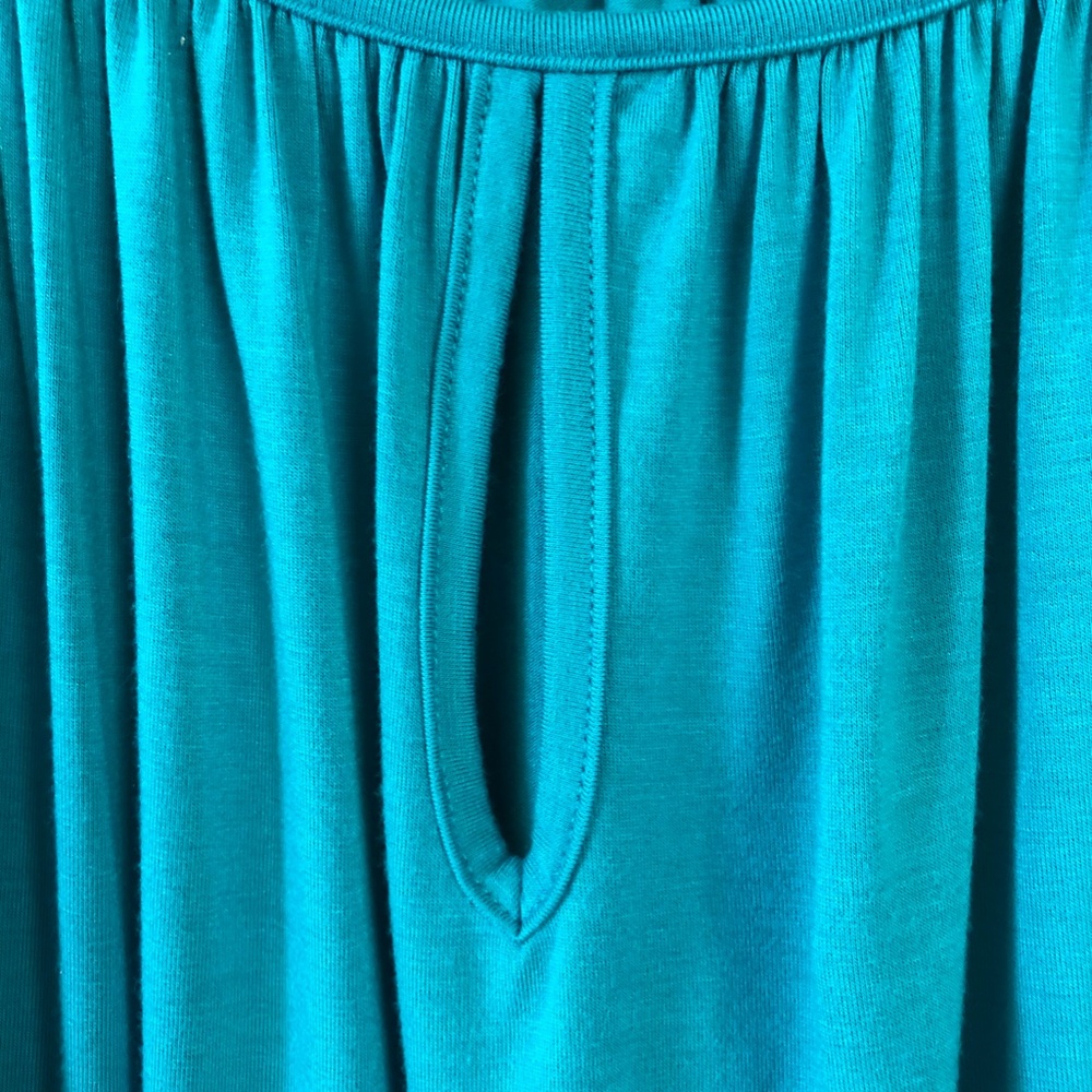 Karen Kane Turquoise Top - Picture 4 of 7